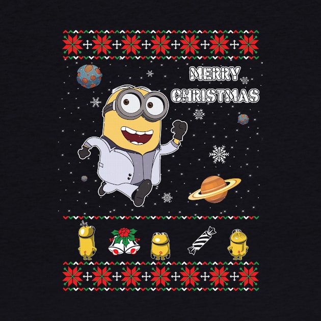 Minions Funny ugly christmas sweater by tabaojohnny